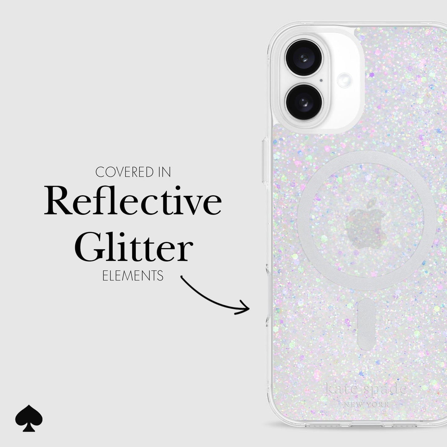 kate spade new york Chunky Glitter MagSafe - iPhone 16 Plus
