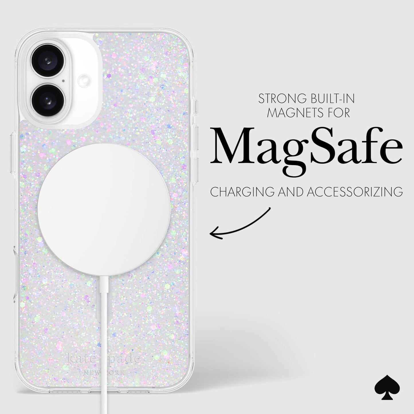 kate spade new york Chunky Glitter MagSafe - iPhone 16 Plus