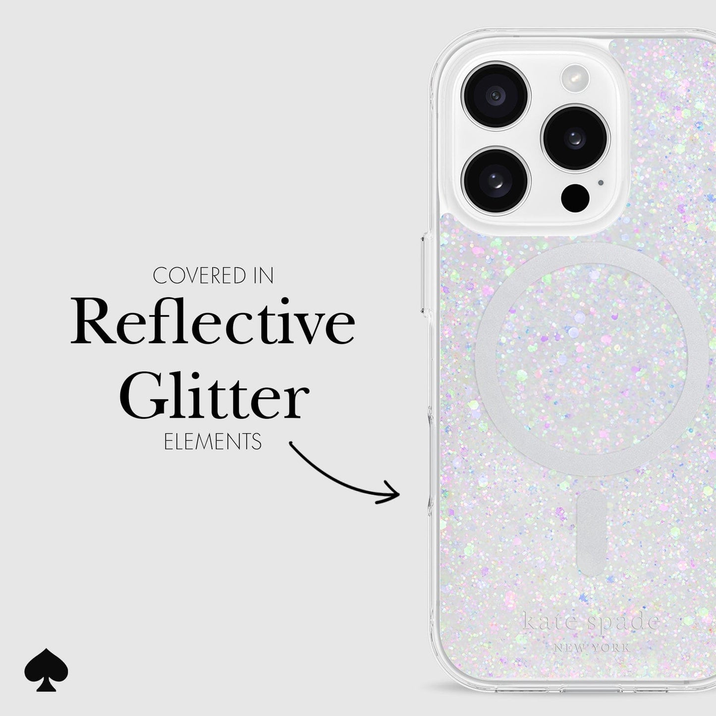 kate spade new york Chunky Glitter MagSafe - iPhone 16 Pro