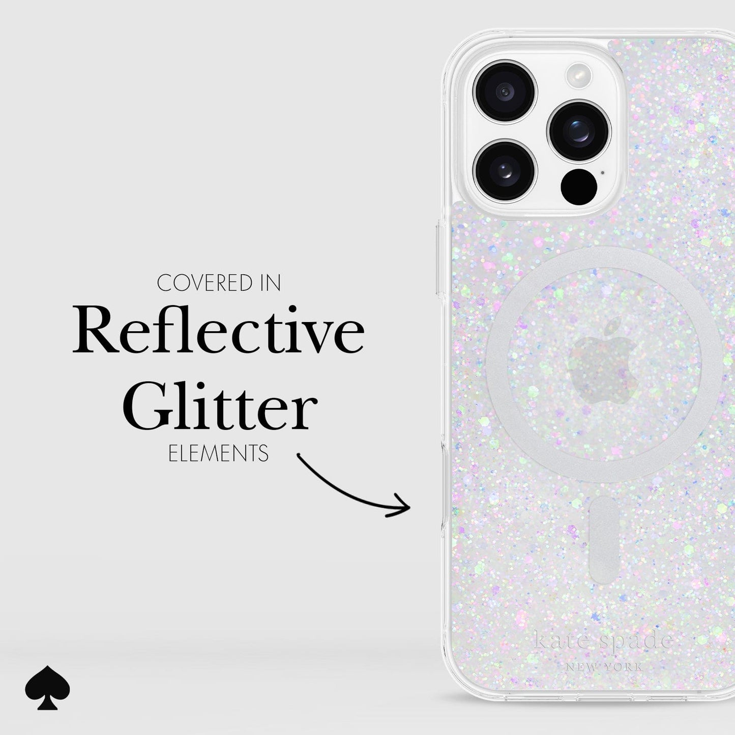 kate spade new york Chunky Glitter MagSafe - iPhone 16 Pro Max