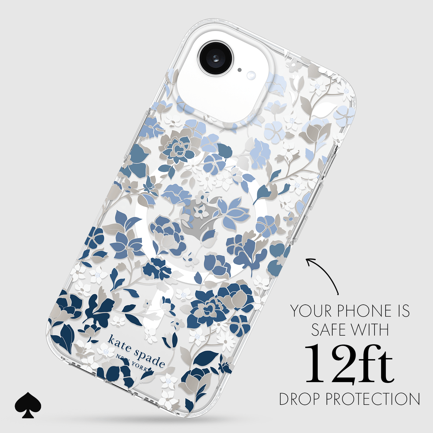 kate spade new york Flowerbed Blue MagSafe - iPhone 16e