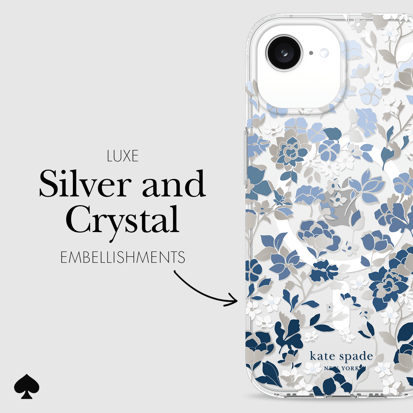 kate spade new york Flowerbed Blue MagSafe - iPhone 16e