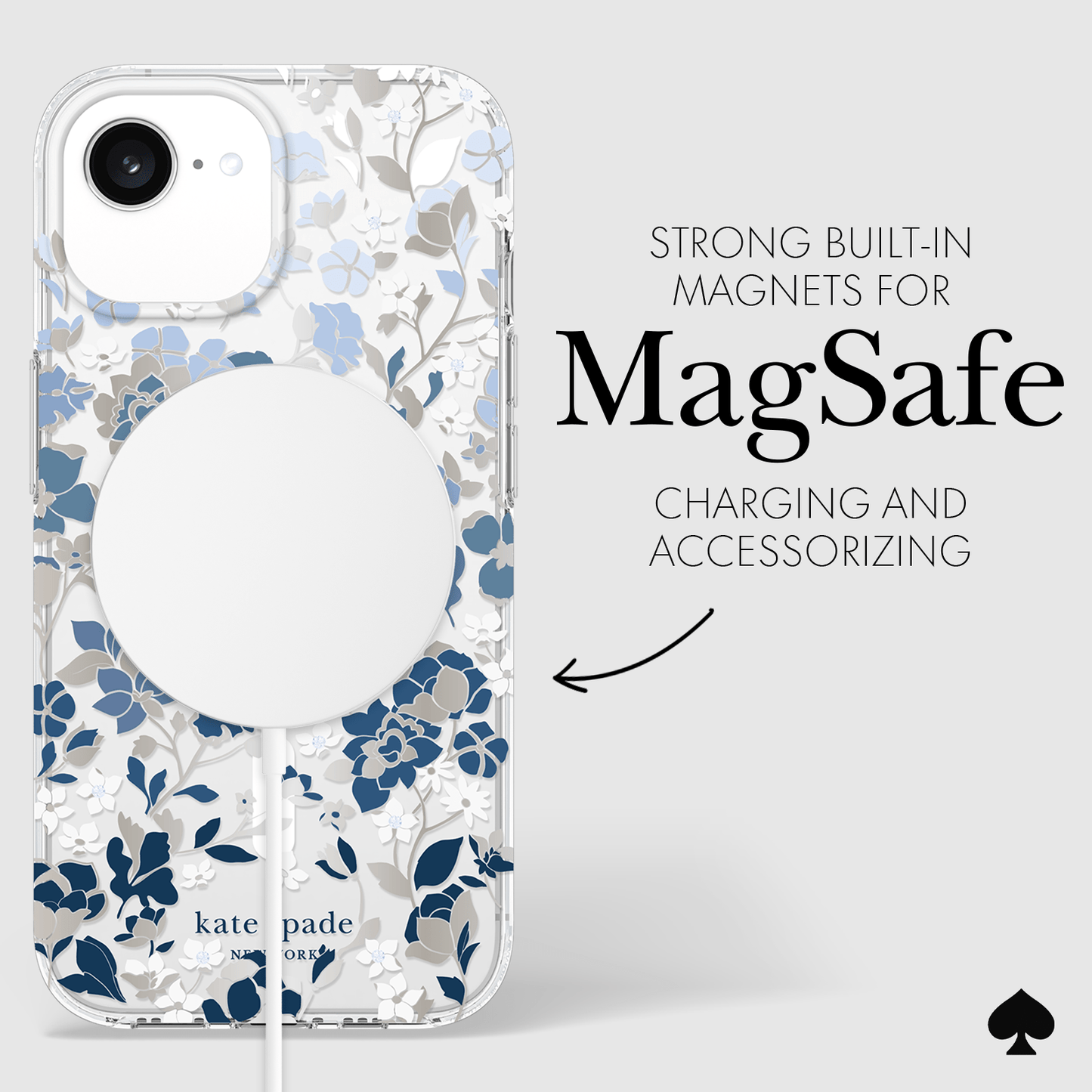 kate spade new york Flowerbed Blue MagSafe - iPhone 16e