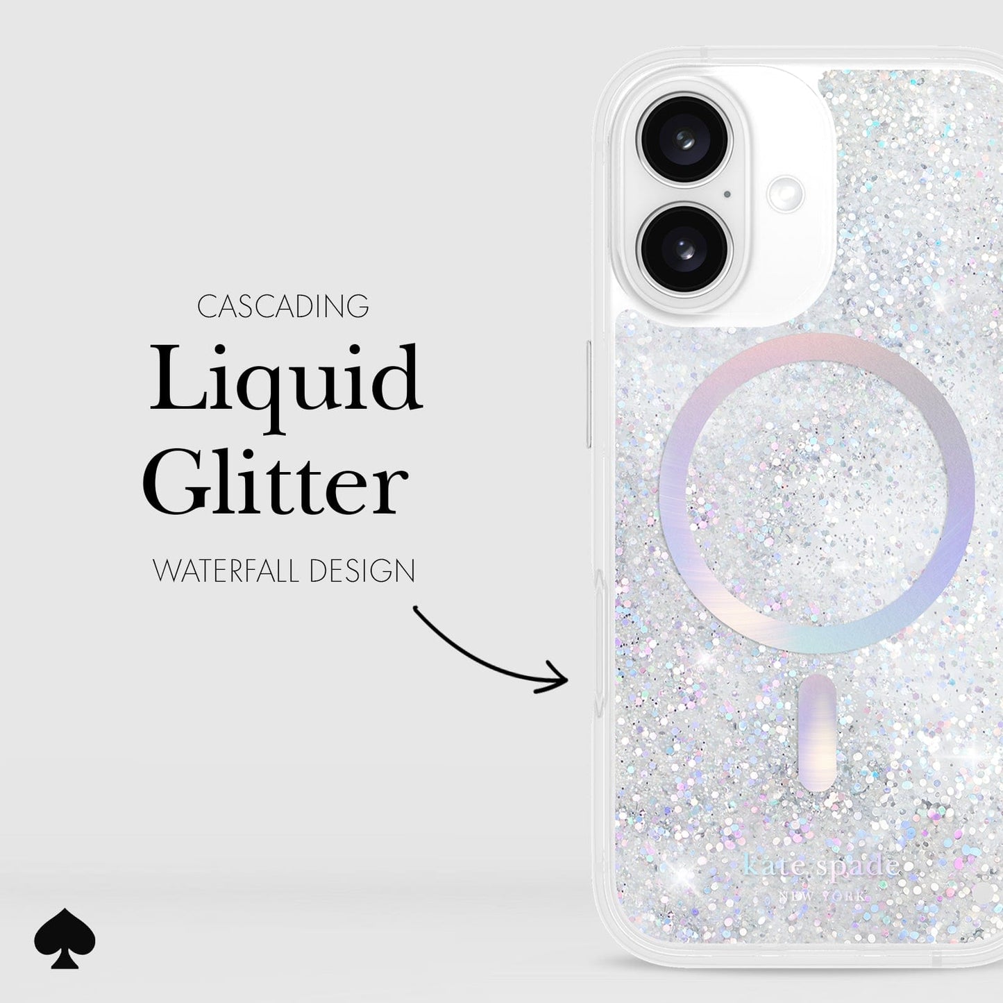 kate spade new york Liquid Glitter Opal Iridescent MagSafe - iPhone 16