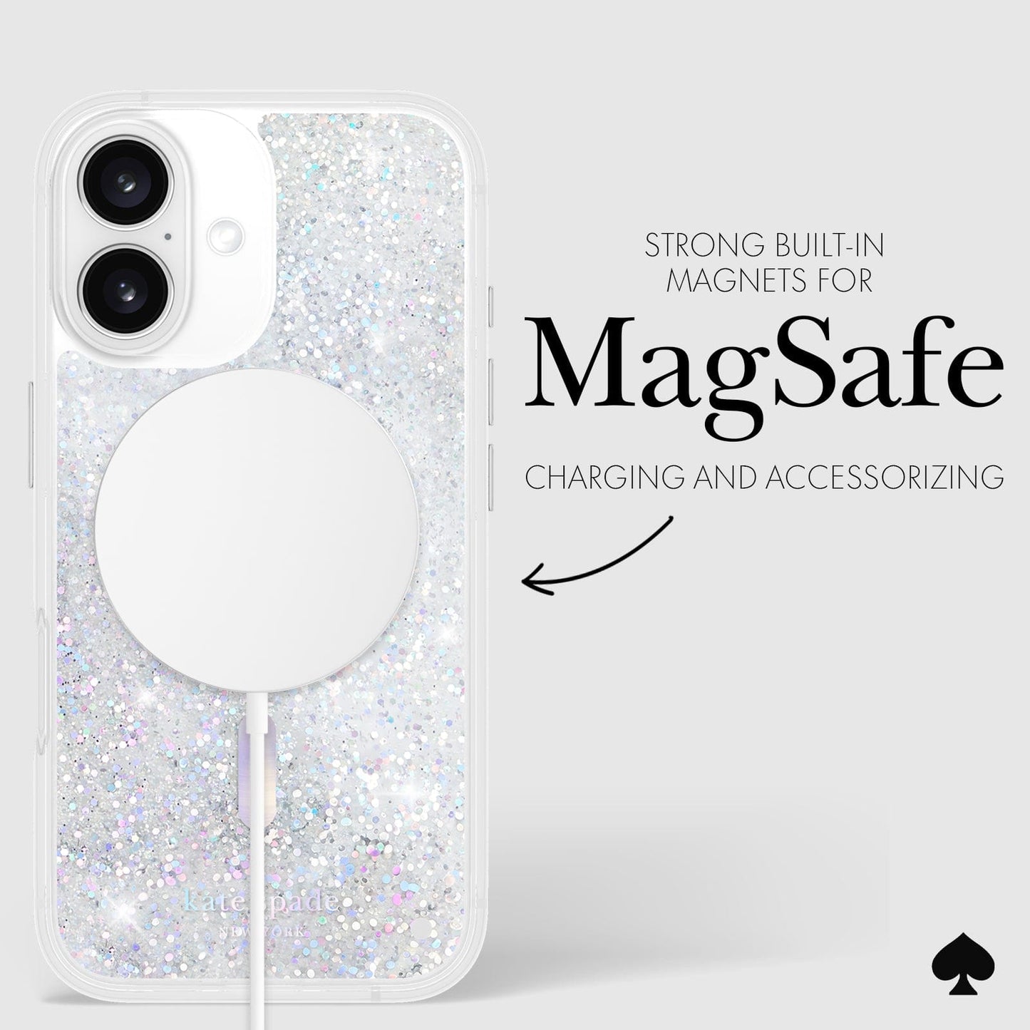 kate spade new york Liquid Glitter Opal Iridescent MagSafe - iPhone 16