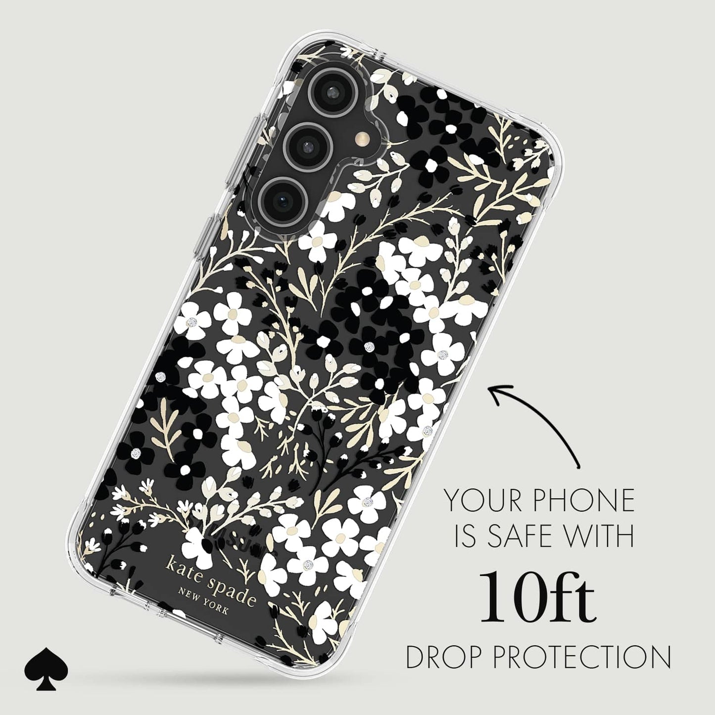 kate spade new york Multi Floral Black and White - Galaxy S23 FE