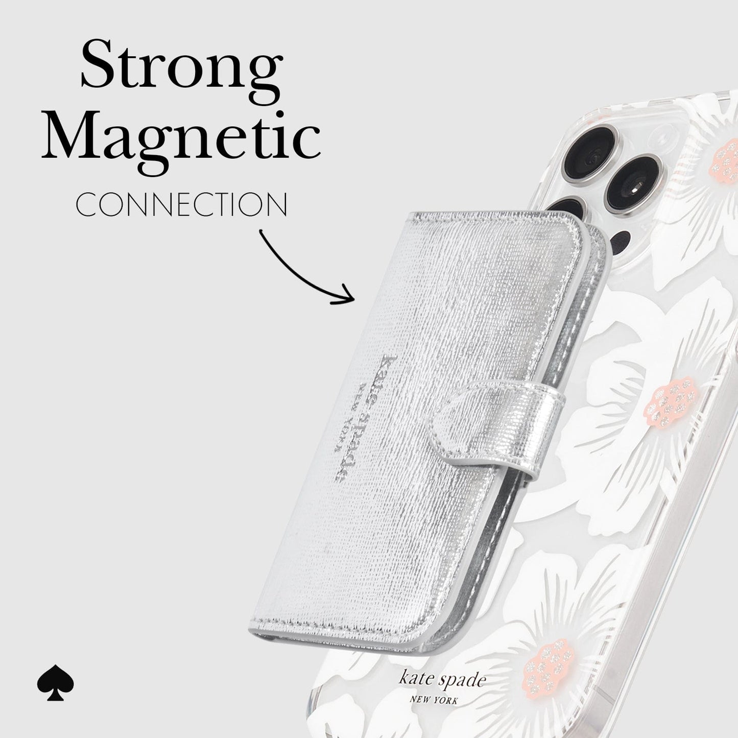 kate spade new york Metallic Silver Morgan MagSafe Wallet