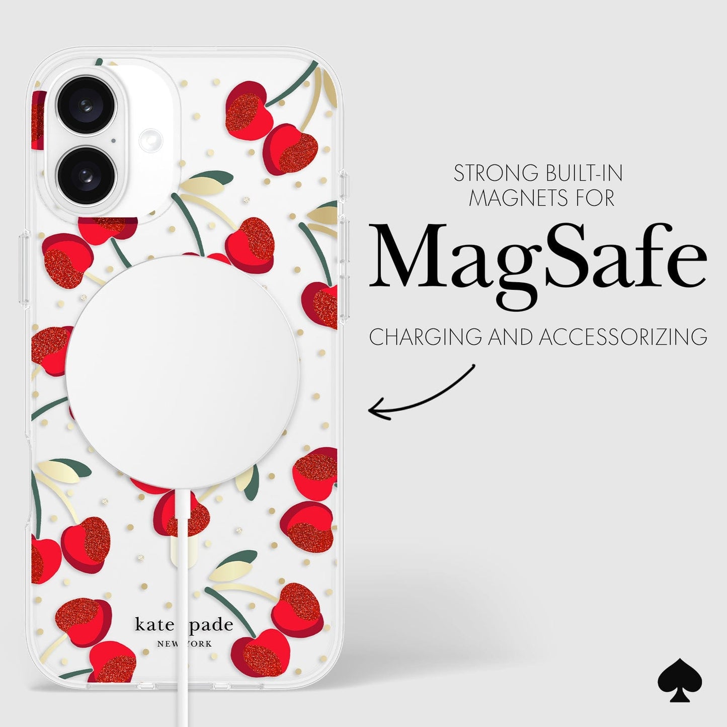 kate spade new york Cherry Dot MagSafe - iPhone 16 Plus