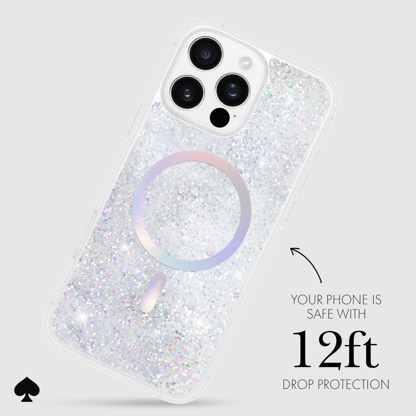 kate spade new york Liquid Glitter Opal Iridescent MagSafe - iPhone 16 Pro Max