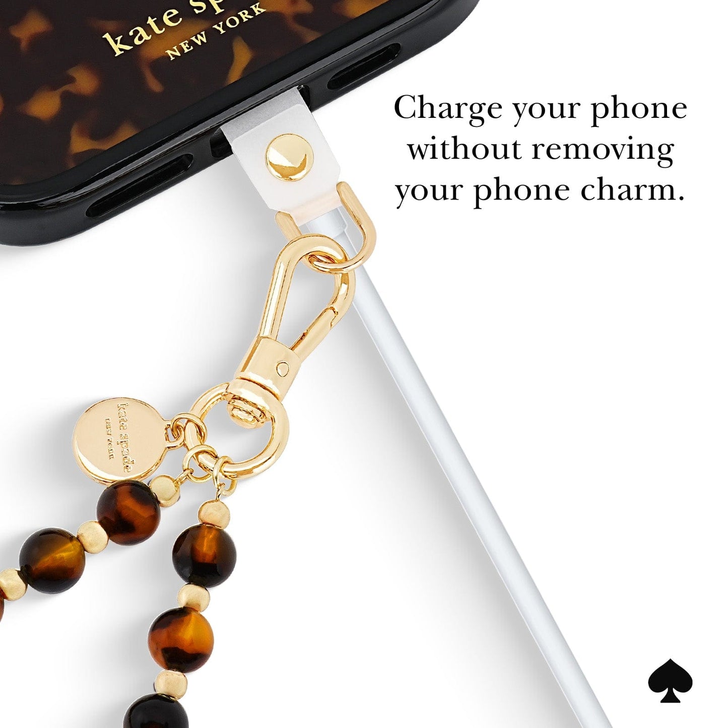 kate spade new york Tortoise Phone Charm