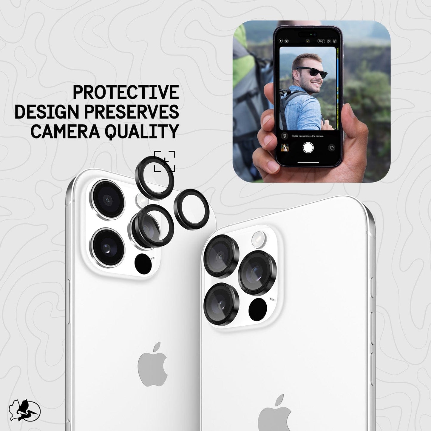 Pelican Aluminum Ring Camera Lens Protector - iPhone 16 Pro / 16 Pro Max
