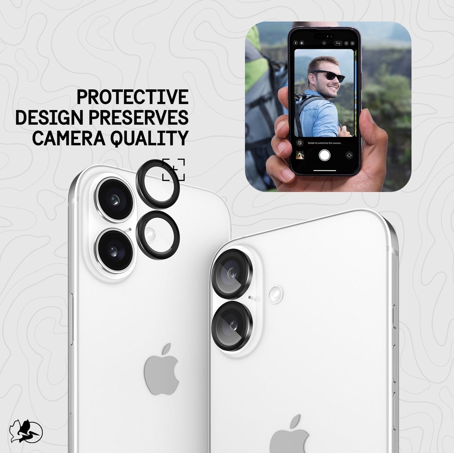 Pelican Aluminum Ring Camera Lens Protector - iPhone 16 / 16 Plus