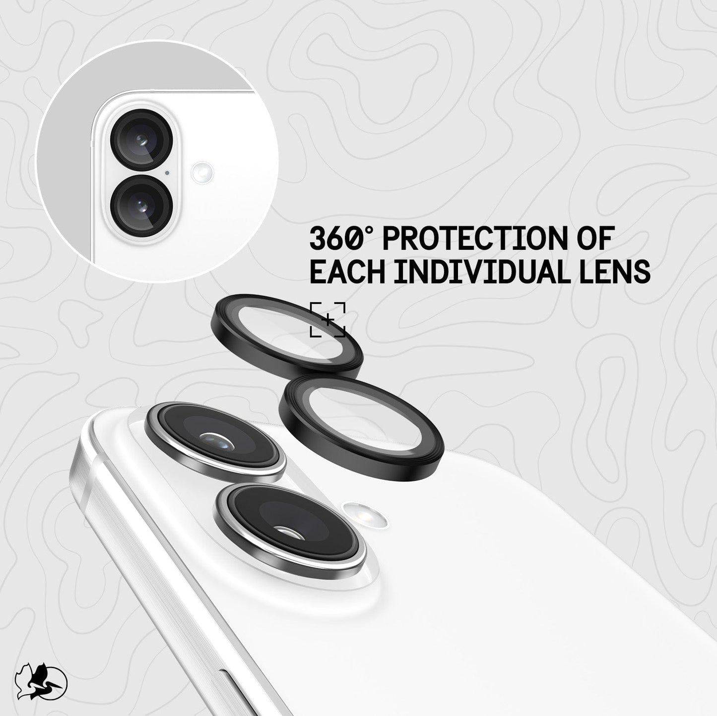 Pelican Aluminum Ring Camera Lens Protector - iPhone 16 / 16 Plus