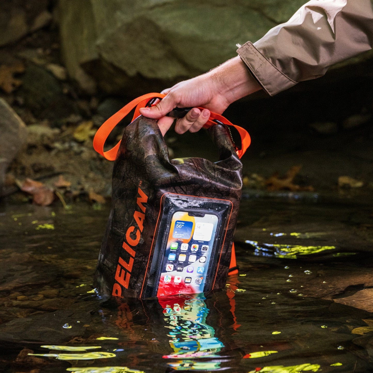 Pelican Marine Waterproof 5L Dry Bag (Hunter Camo) - Phone Pouch