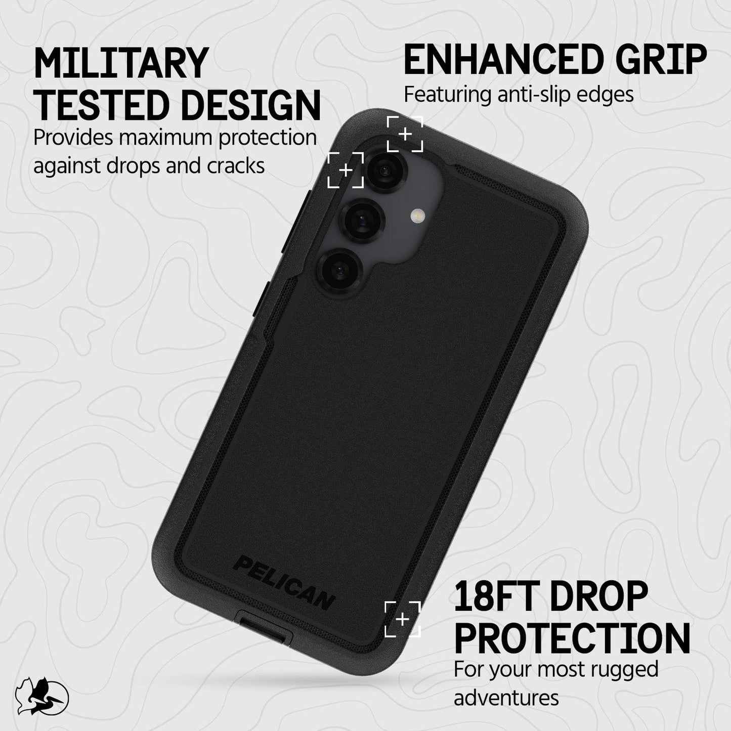 Pelican Voyager (Black) with Magnet - Galaxy S25 Ultra