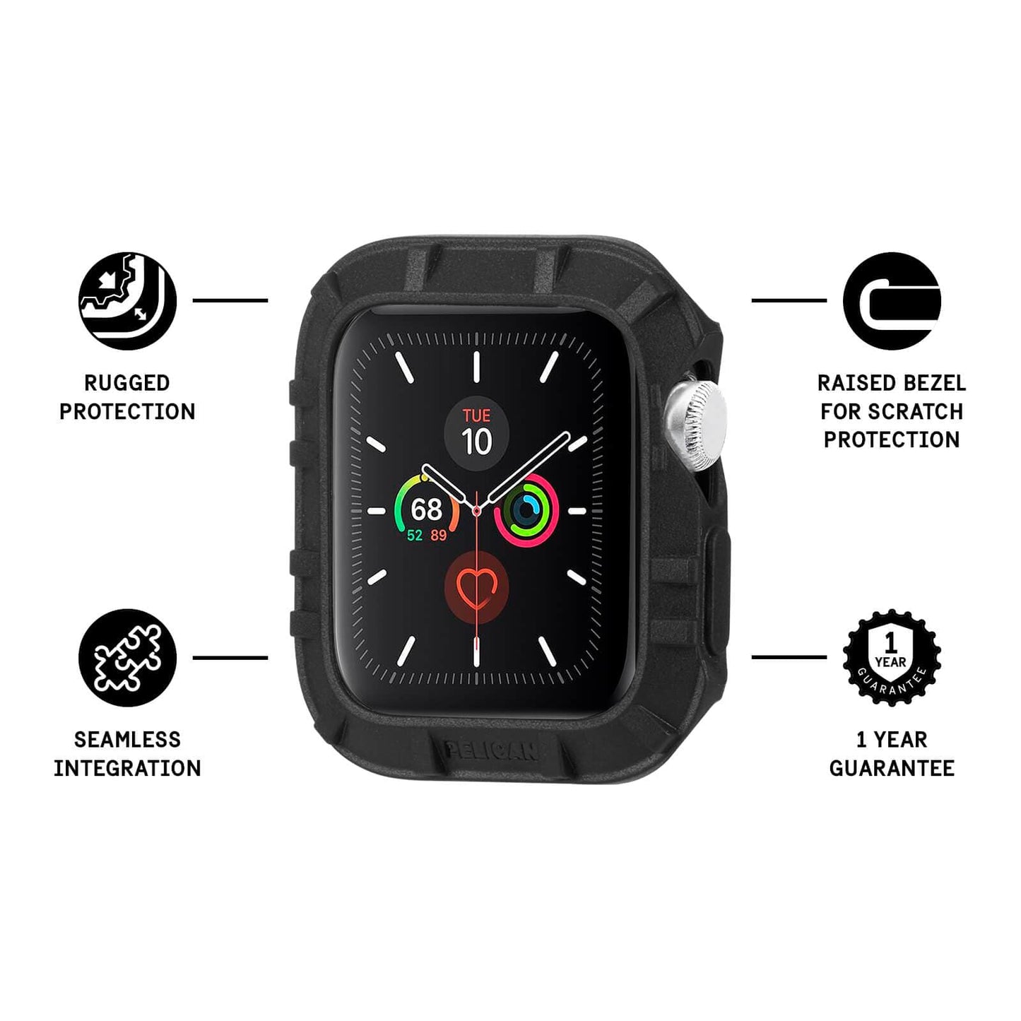 Pelican Protector Bumper (Black) - Apple Watch 38-40mm