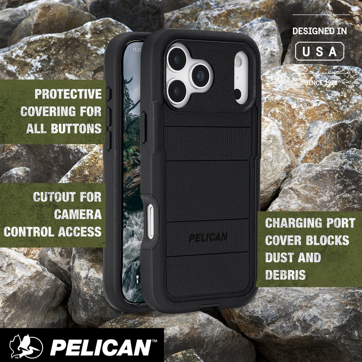 Pelican Voyager Black MagSafe - iPhone 17 Pro Max