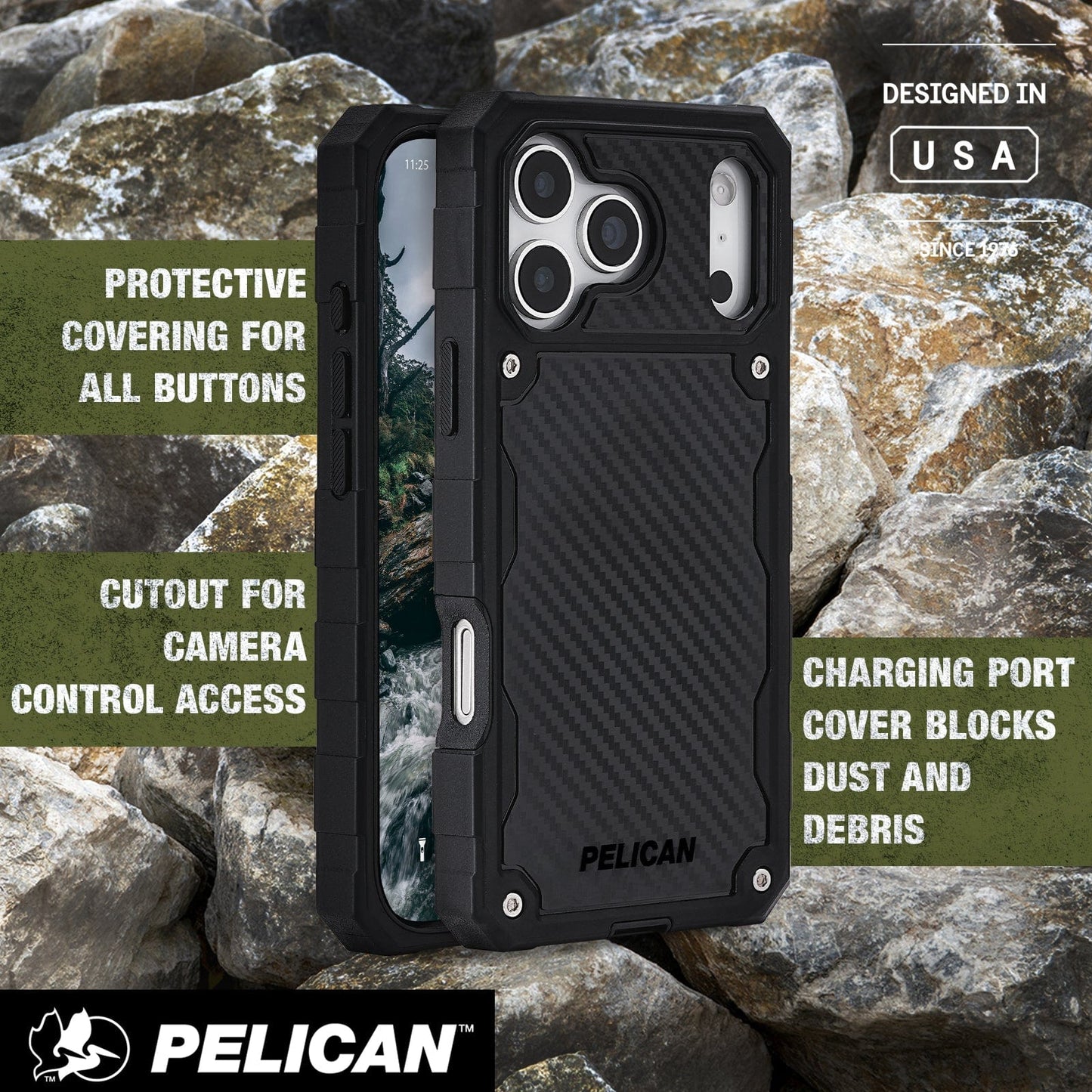 Pelican Shield Carbon Fiber MagSafe - iPhone 17 Pro Max