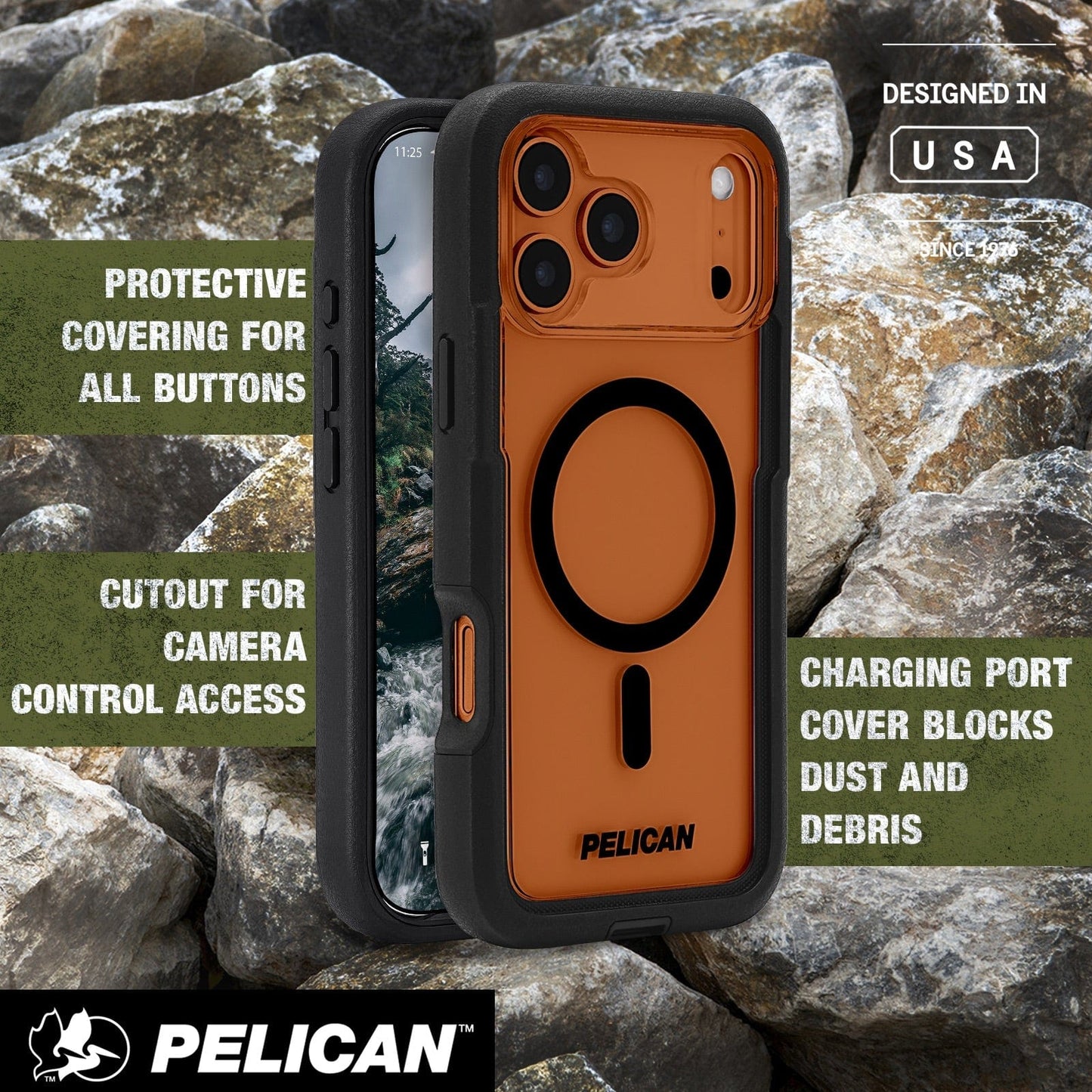 Pelican Voyager Clear/ Black MagSafe - iPhone 17 Pro Max