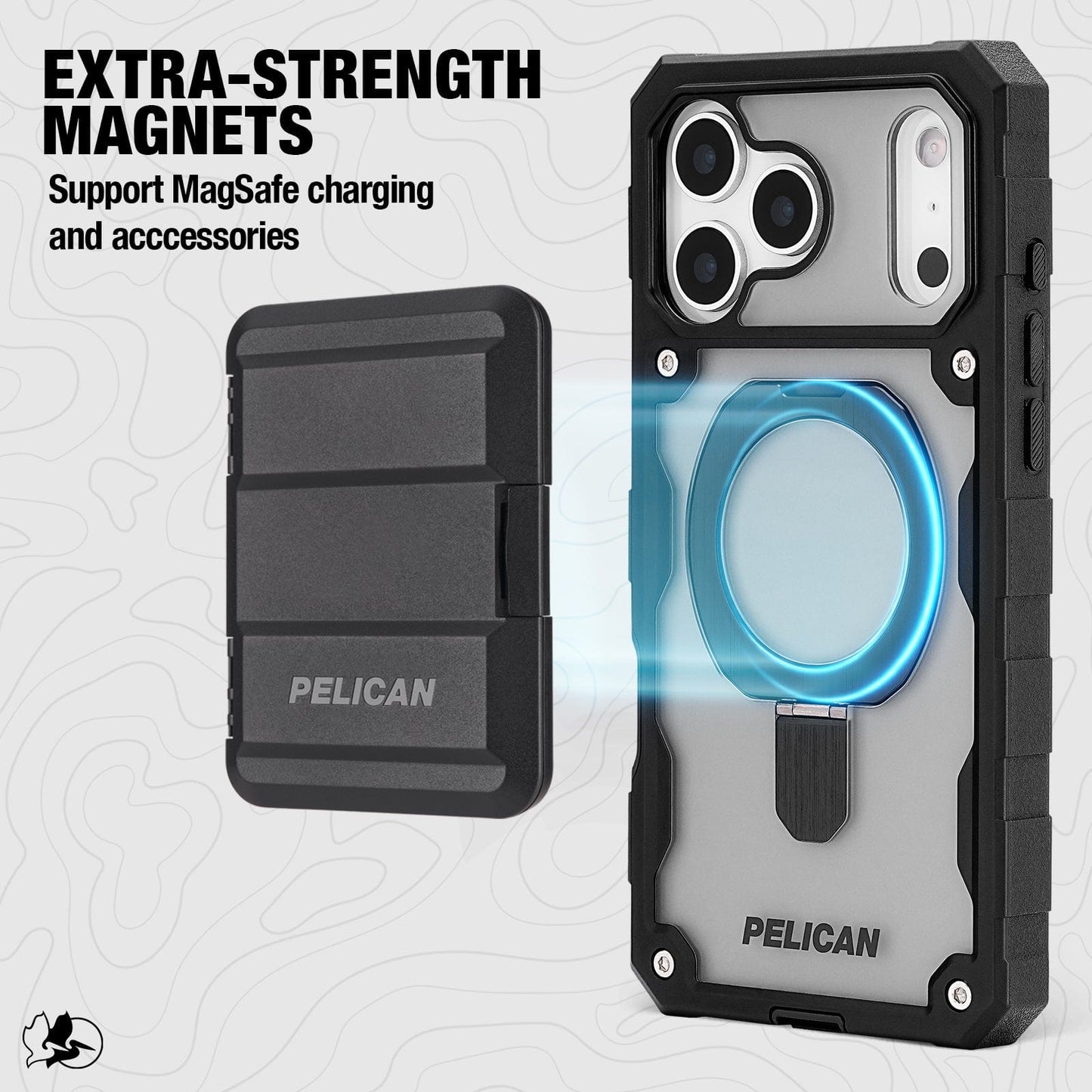 Pelican Shield Smoke MagSafe with Stand - iPhone 17 Pro Max