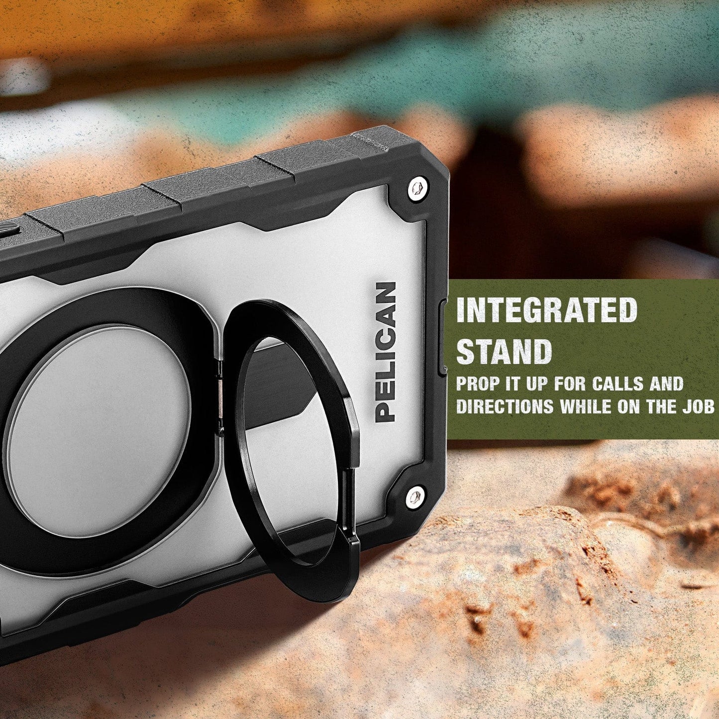 Pelican Shield Smoke MagSafe with Stand - iPhone 17 Pro Max