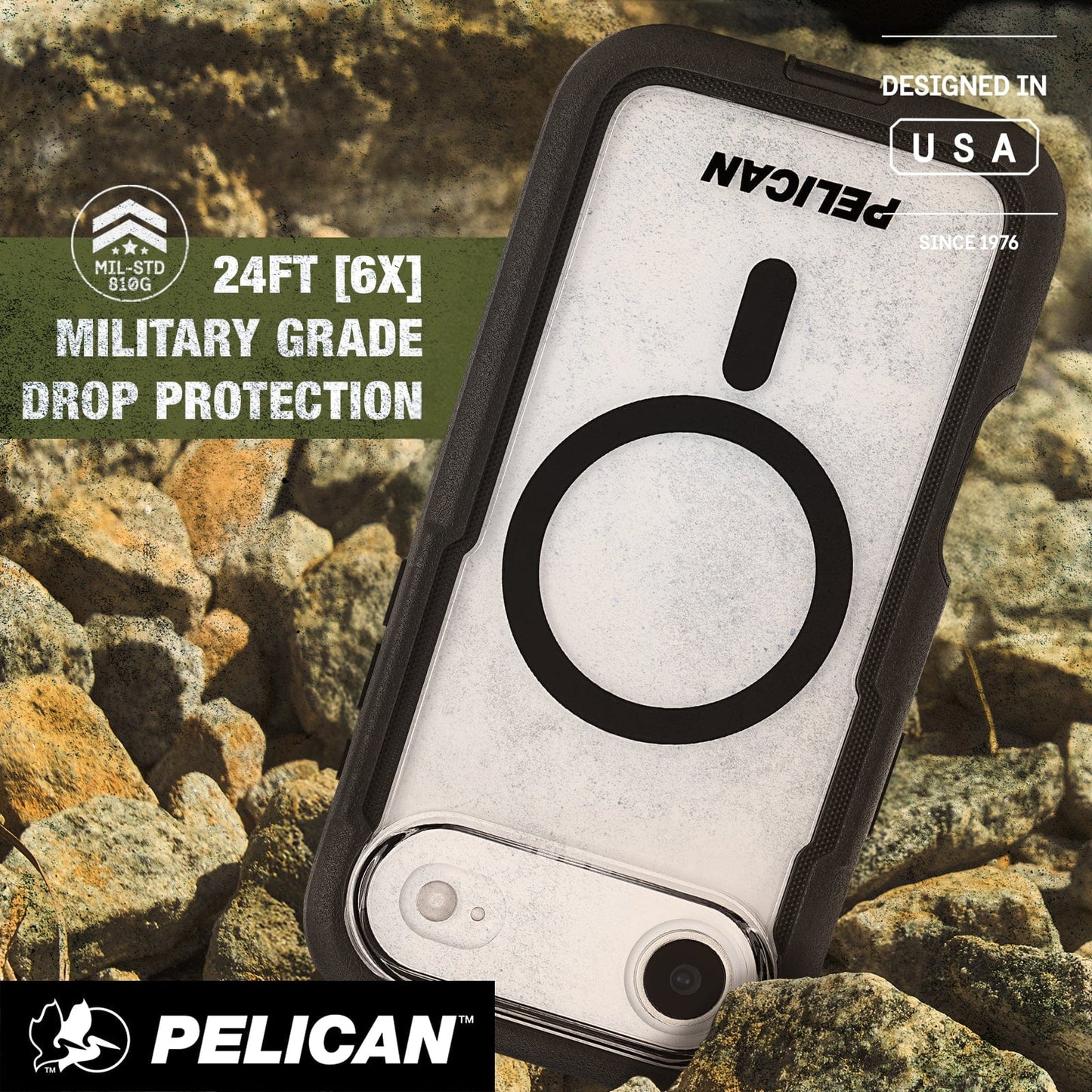 Pelican Voyager Clear/ Black MagSafe - iPhone Air