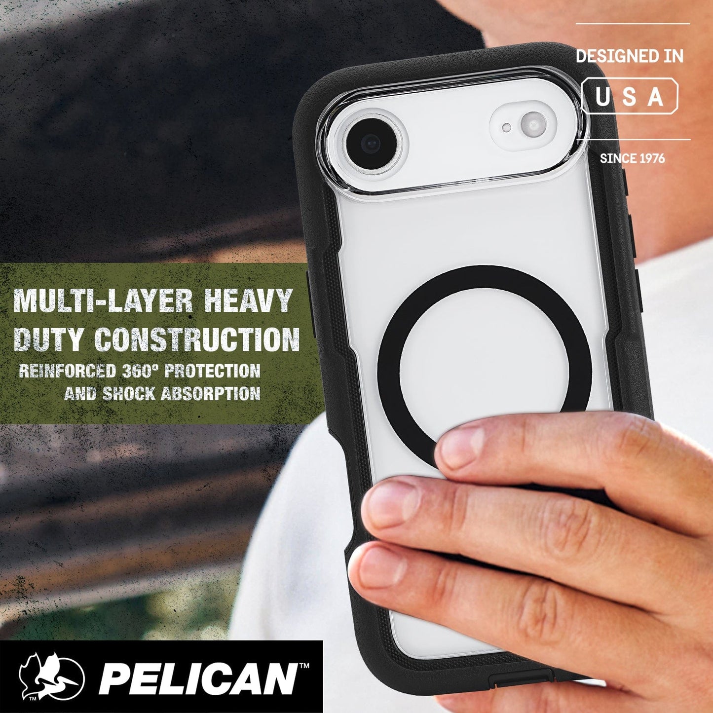 Pelican Voyager Clear/ Black MagSafe - iPhone Air