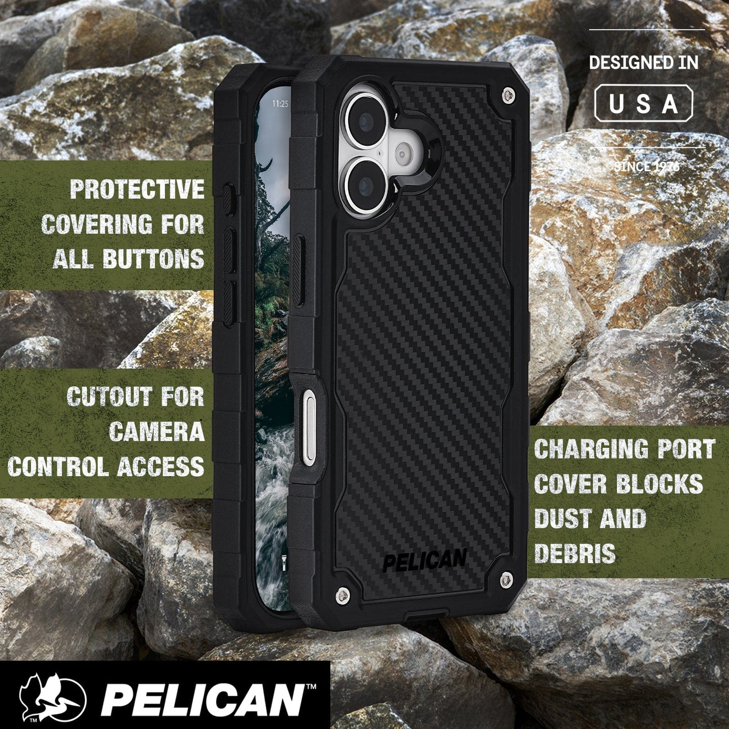 Pelican Shield Carbon Fiber MagSafe - iPhone 17