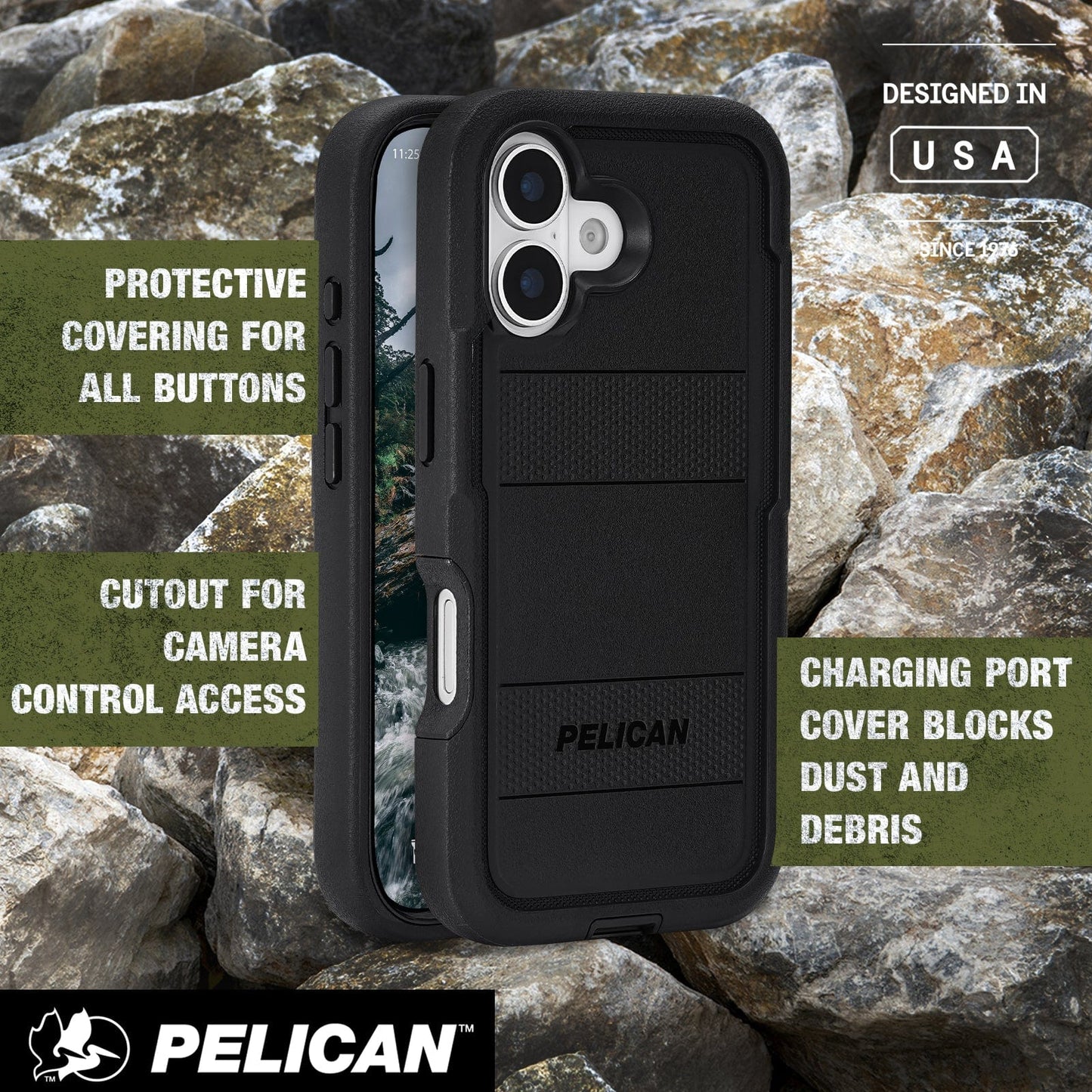 Pelican Voyager Black MagSafe - iPhone 17