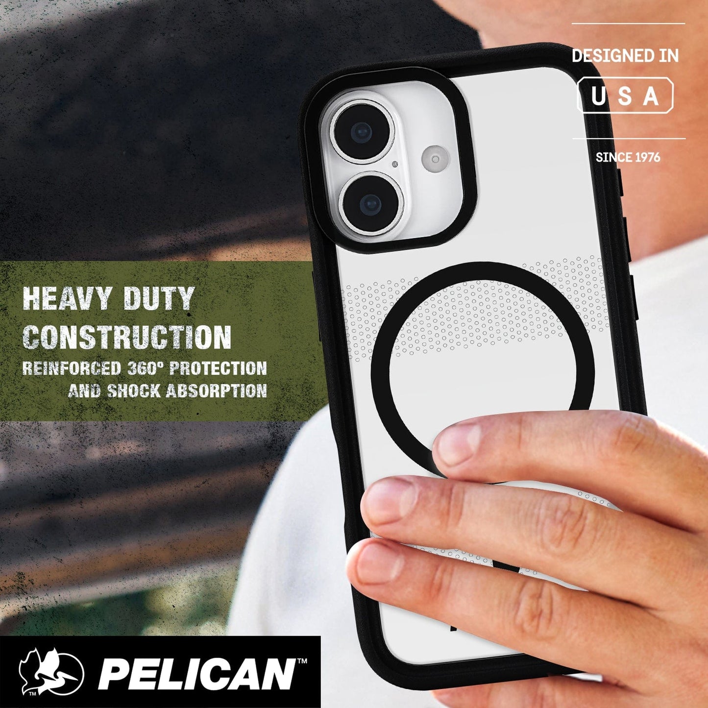 Pelican Protector Clear MagSafe w/ Camera Stand - iPhone 17