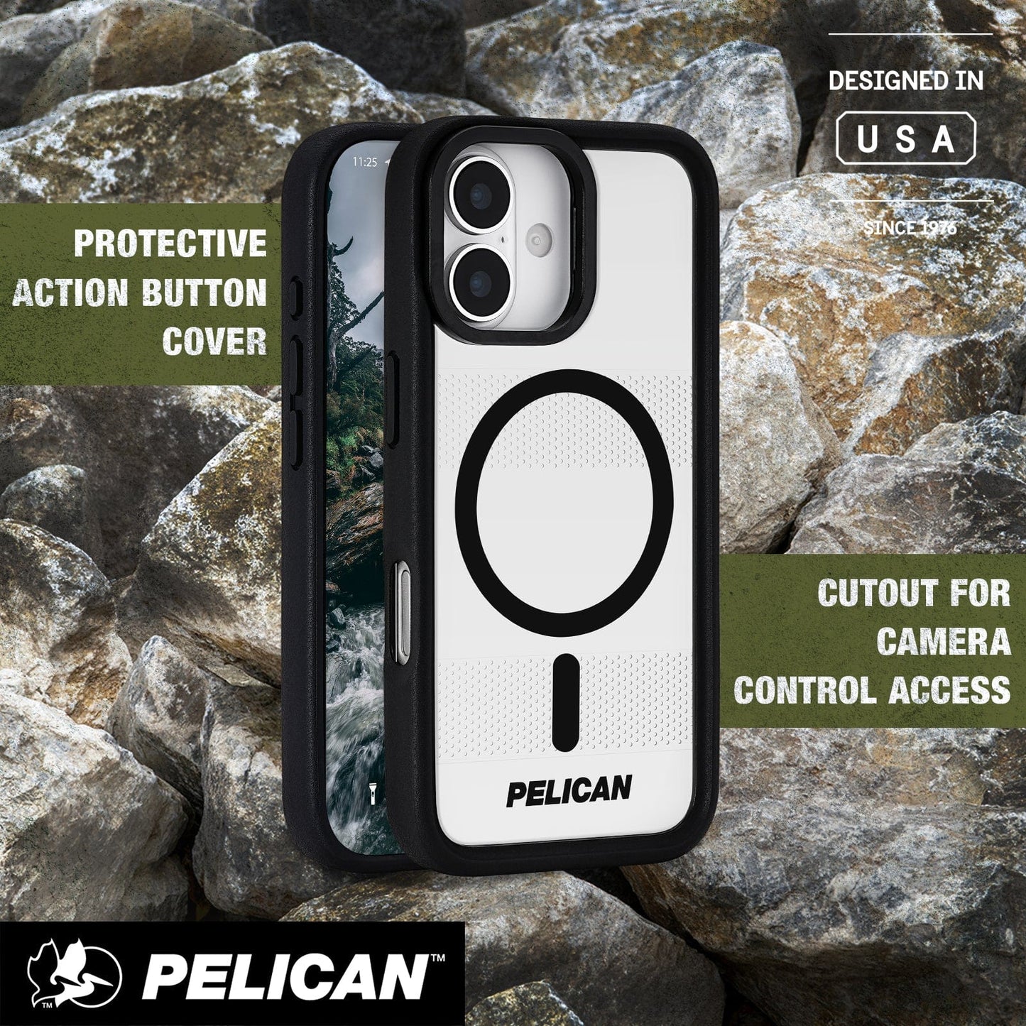Pelican Protector Clear MagSafe w/ Camera Stand - iPhone 17