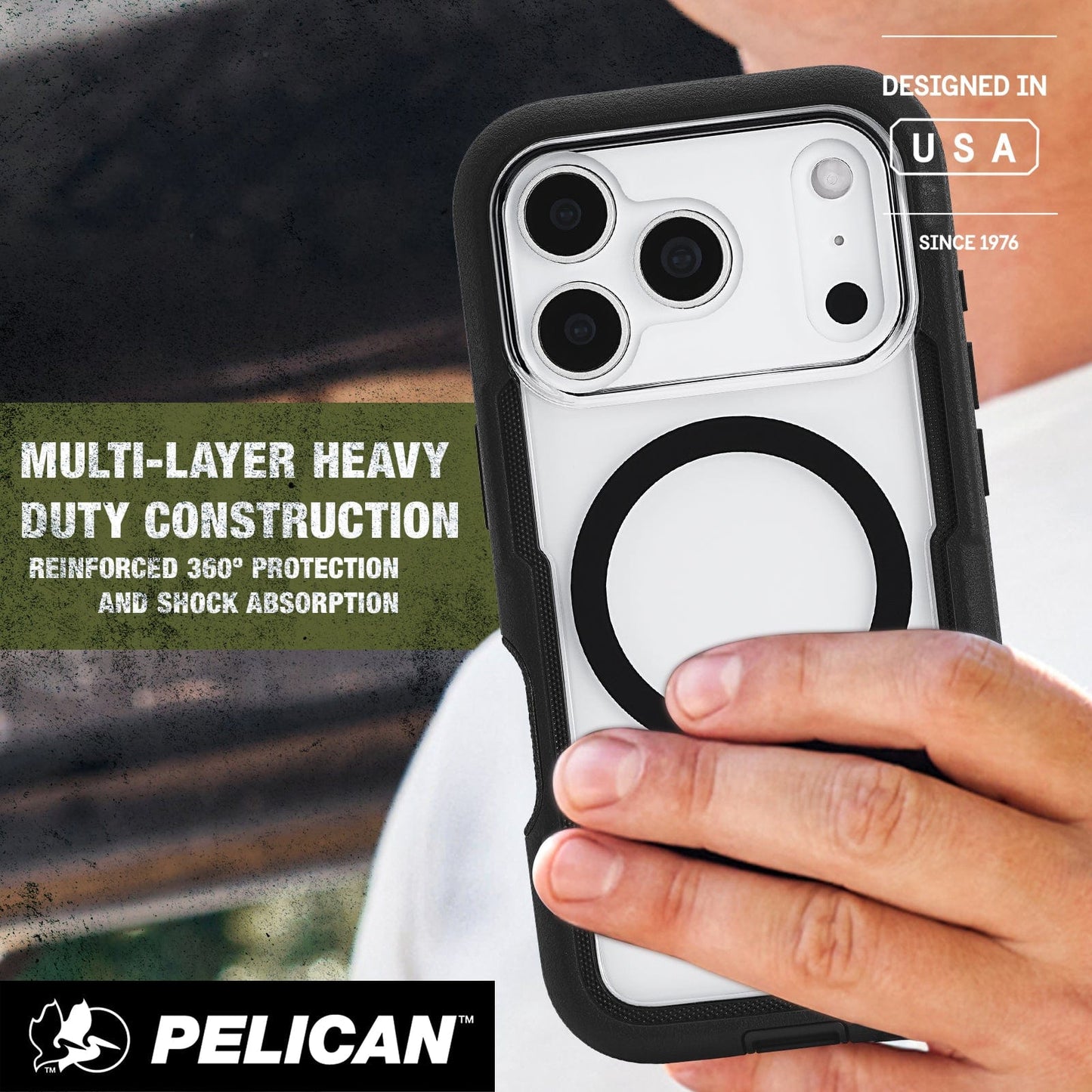 Pelican Voyager Clear/ Black MagSafe - iPhone 17 Pro